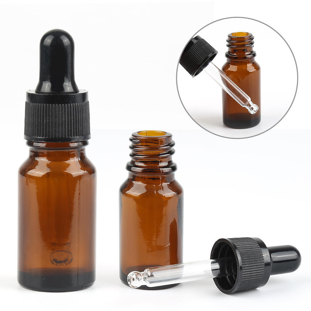 Esenciales Botellas De Aceite De 6pcs 30ml Botella Vac/ía De Vidrio /Ámbar Envase Cosm/ético Con Gotero De Cristal