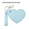 Rotate Small Mirror Love Heart Makeup Mirror Korean Style Colorful Love Keychain  Women