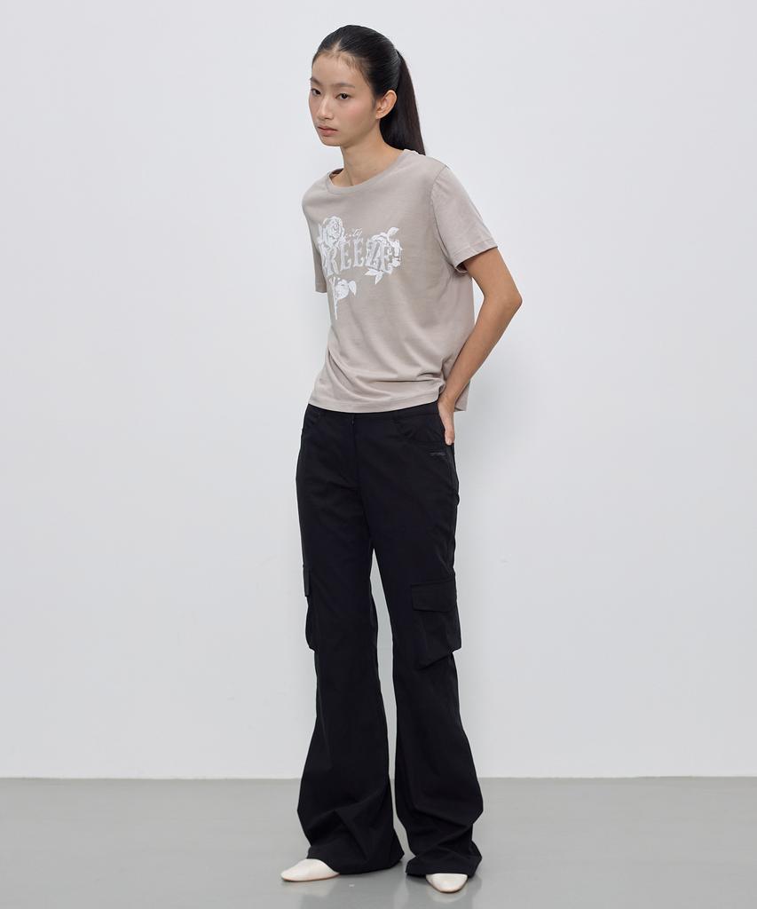CITYBREEZE Cargo Bootcut Pants_Black