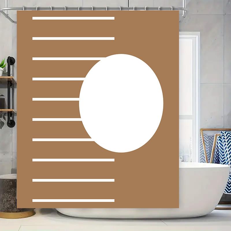 

Modern Bathroom Shower Curtain with White Stripes Waterproof Fabric Home Decor in Bath Kitchen on .com: Free Shipping 90x180cm