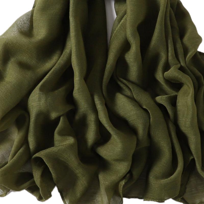 Women's Lightweight Soft Large Scarf: All-Season Classic Breathable Shawl, Long Headscarf, Silk Hijab