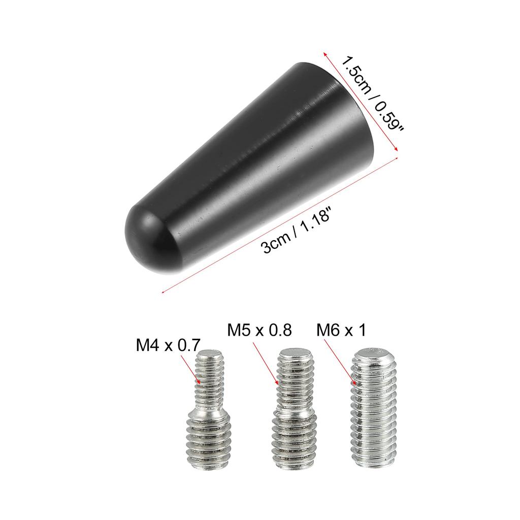 X AUTOHAUX Ultra Short Antenna Car AM/FM Antenna Radio Amateur Radio Antenna High Sensitivity Stereo Signal Replacement Aluminum Alloy 3cm