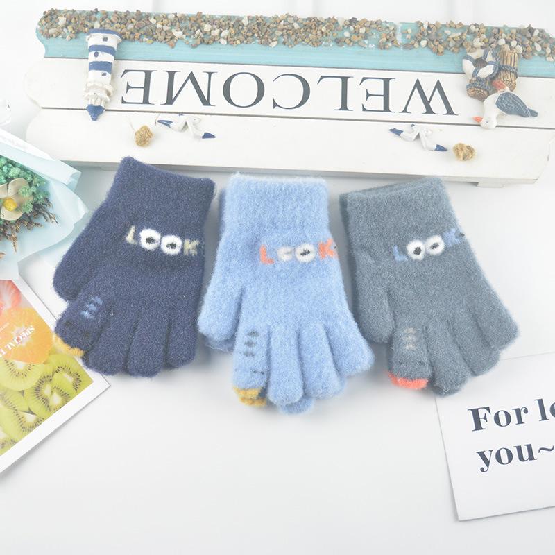 New Winter Children's Alphabet Finger Gloves