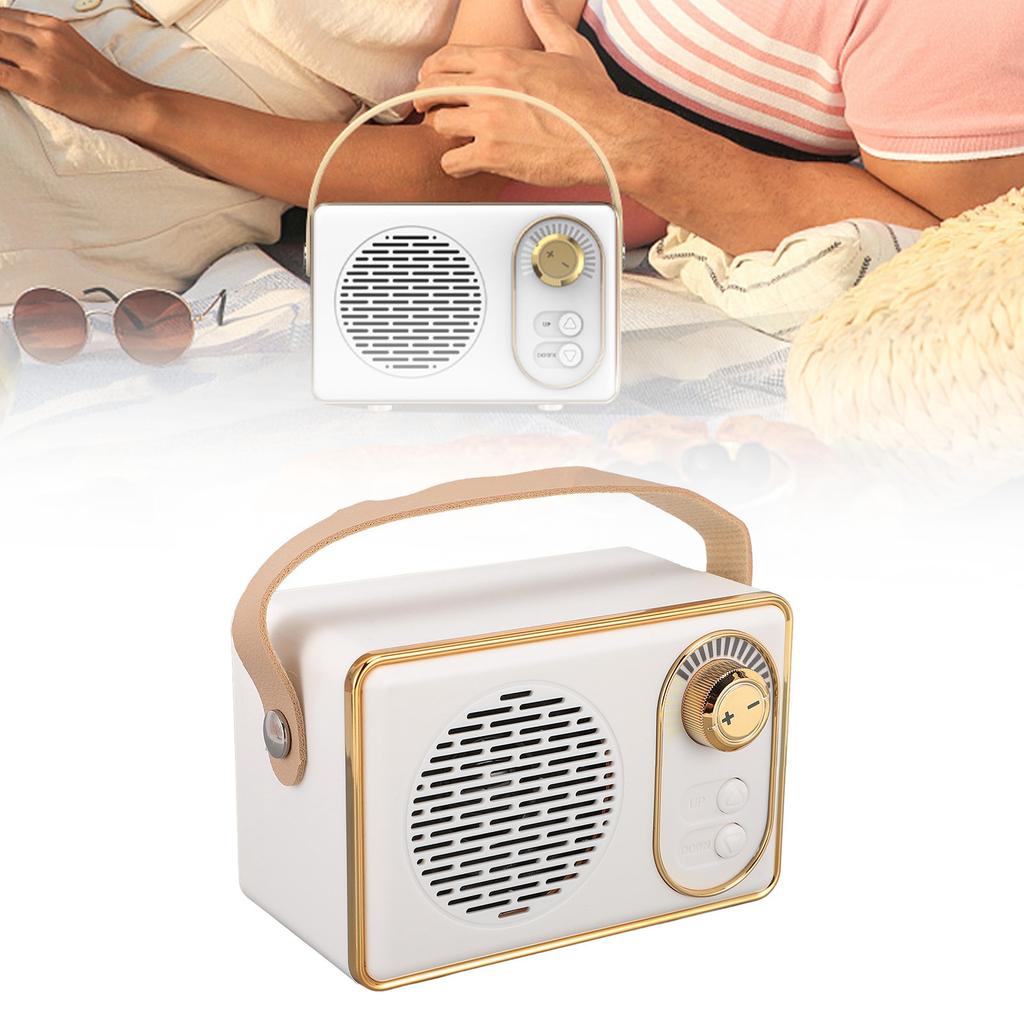 Portable Speaker Cute Old Fashion Wireless Stereo Sound 500mAh Retro Speaker for Desktop Bedroom