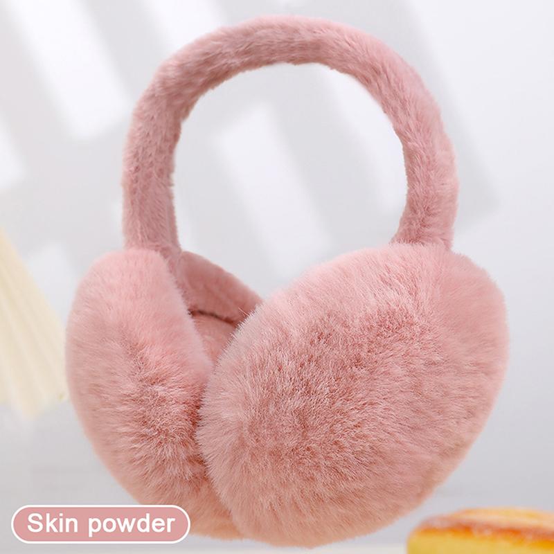 Fashion Winter Warm Earmuffs Fluffy Ear Muff For Women Soft Plush Earmuffs Girls Boys Cold Weather Ear Warmer Foldable Earflaps