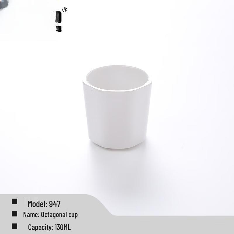 White Commercial Melamine Straight-Body Cup 201-300ml