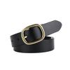 Trendy Women's Belt Sliver Metal Buckle Belt Jeans Belt Retro Gold Buckle Girdle Genuine Leather Belt Fashion Decoration Belts