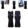 Wednesday Addams Cosplay Costume For Halloween Stage Performance With Elastane For Adults
