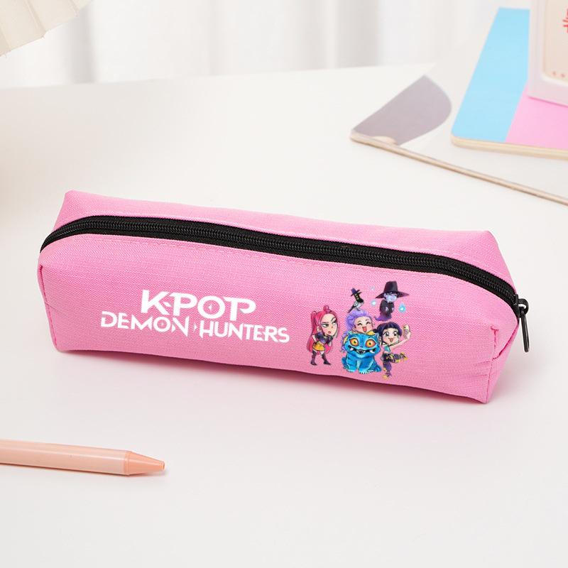 K-pop Demon Hunter Girl Group Cartoon Pencil Case - Oxford Cloth Stationery Bag for Primary Students