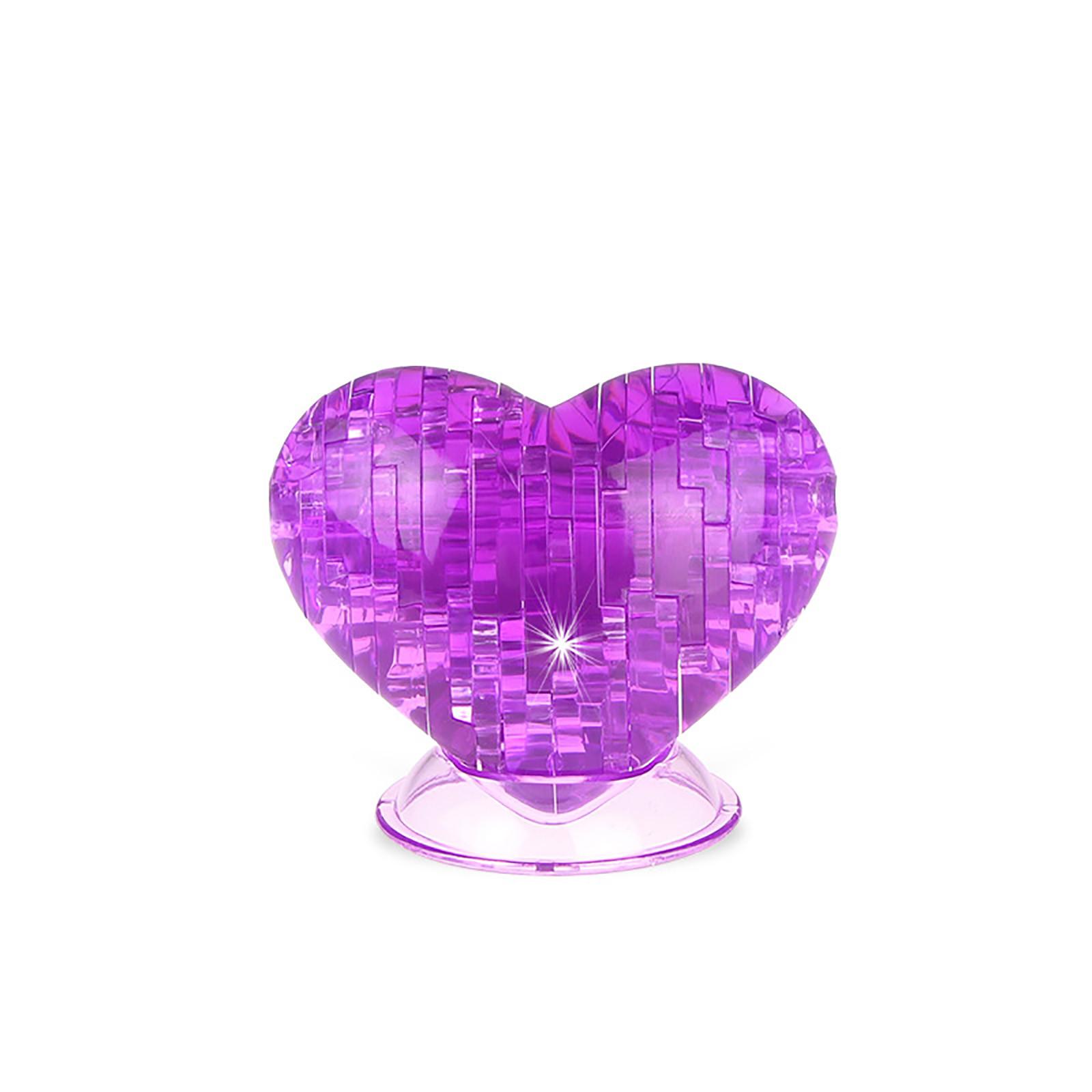 

Пазл 3D кристальный в форме сердца на День святого Валентина, забавная модель-игрушка, подарки для женщин фиолетовый