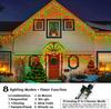 Icicle 10m 400 LED Curtain Lights, 30V Low Voltage, Connectable, 8-Mode Twinkling Christmas Waterfall Lights