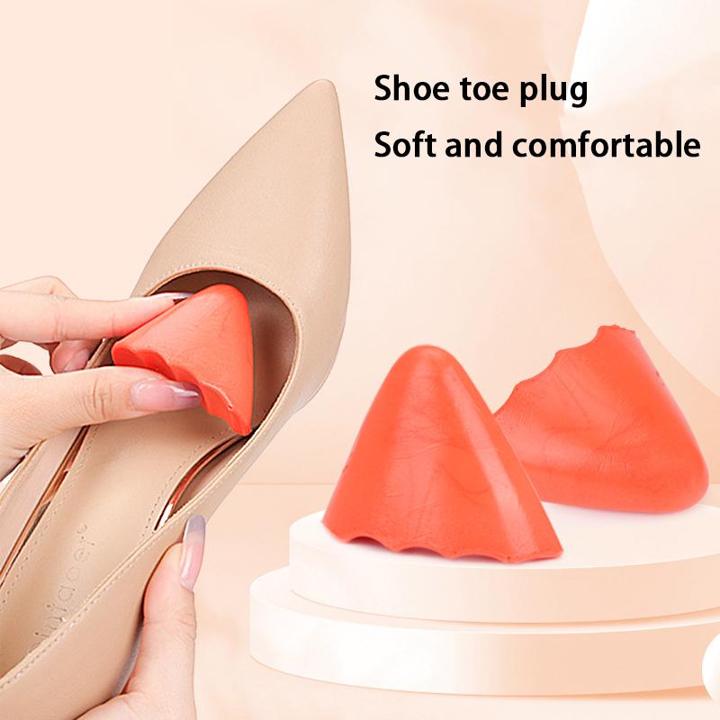 2Pcs/6Pcs New Soft Anti-wear Toe Filled Shoe Insert Toe Plug Insert High Heels Pain Relief Protector Adjustable-size Pads
