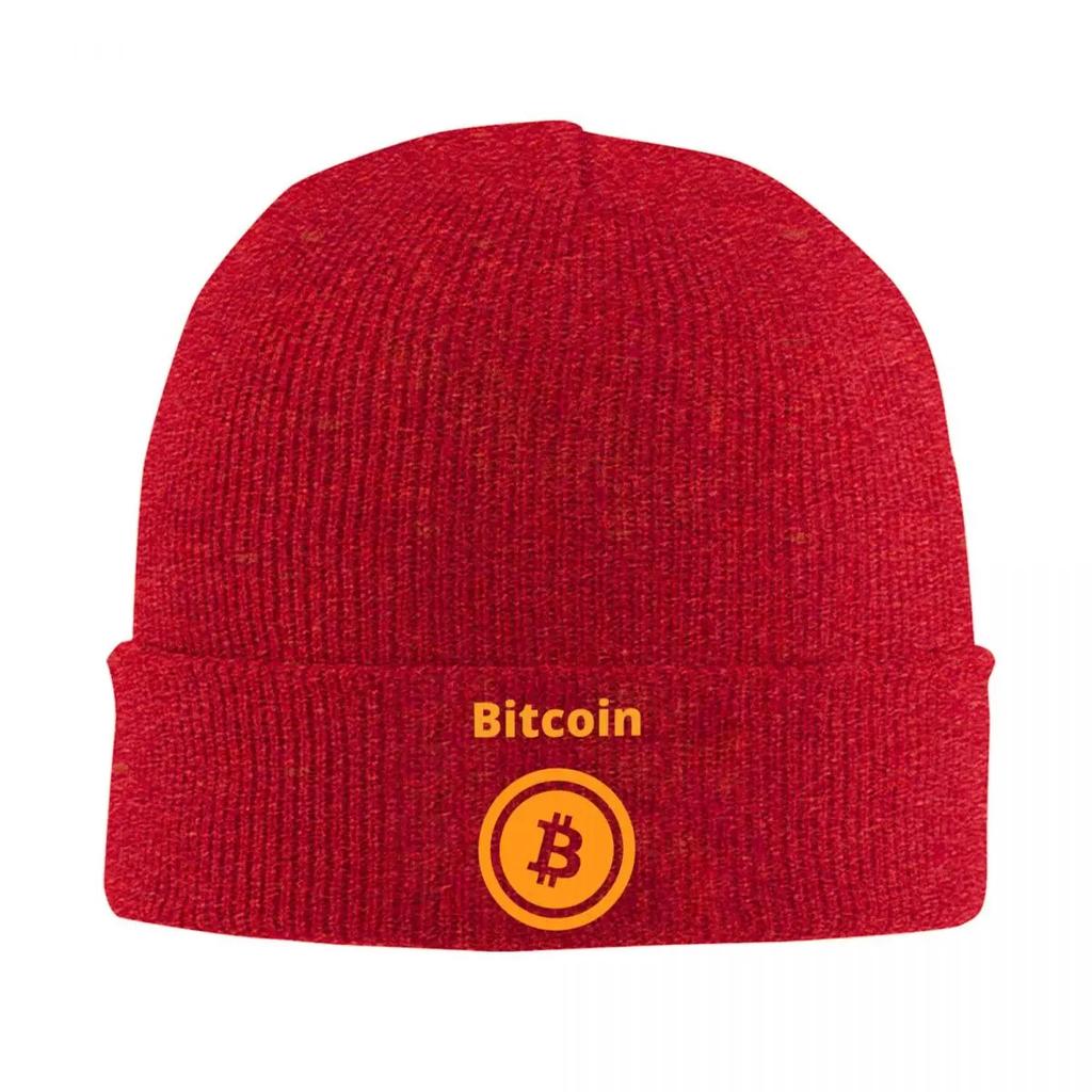 Bitcoin BTC Crypto Currency Warm Knitted Cap Fashion Bonnet Hat Autumn Winter Outdoor Beanies Hats for Unisex Adult