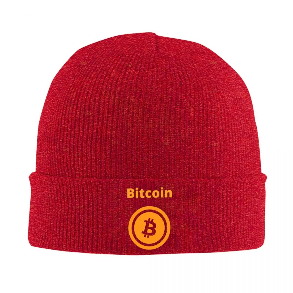 

Bitcoin BTC Crypto Currency Warm Knitted Cap Fashion Bonnet Hat Autumn Winter Outdoor Beanies Hats for Unisex Adult One Size