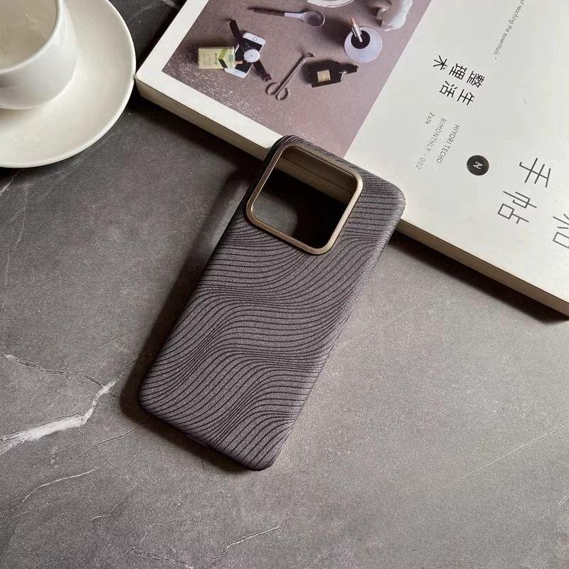 

Xiaomi Mi 14 Mobile Phone Case Business Personality Creative Electroplating Water Wave Leather Pattern Anti-drop 14pro Protective Case Xiaomi Mi 14