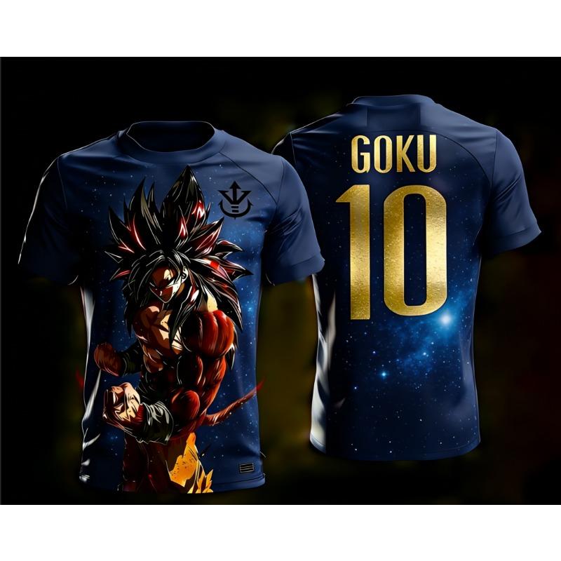 Fashion 2026 Dragon Ball Official 3D Print Goku 10# Football Jersey