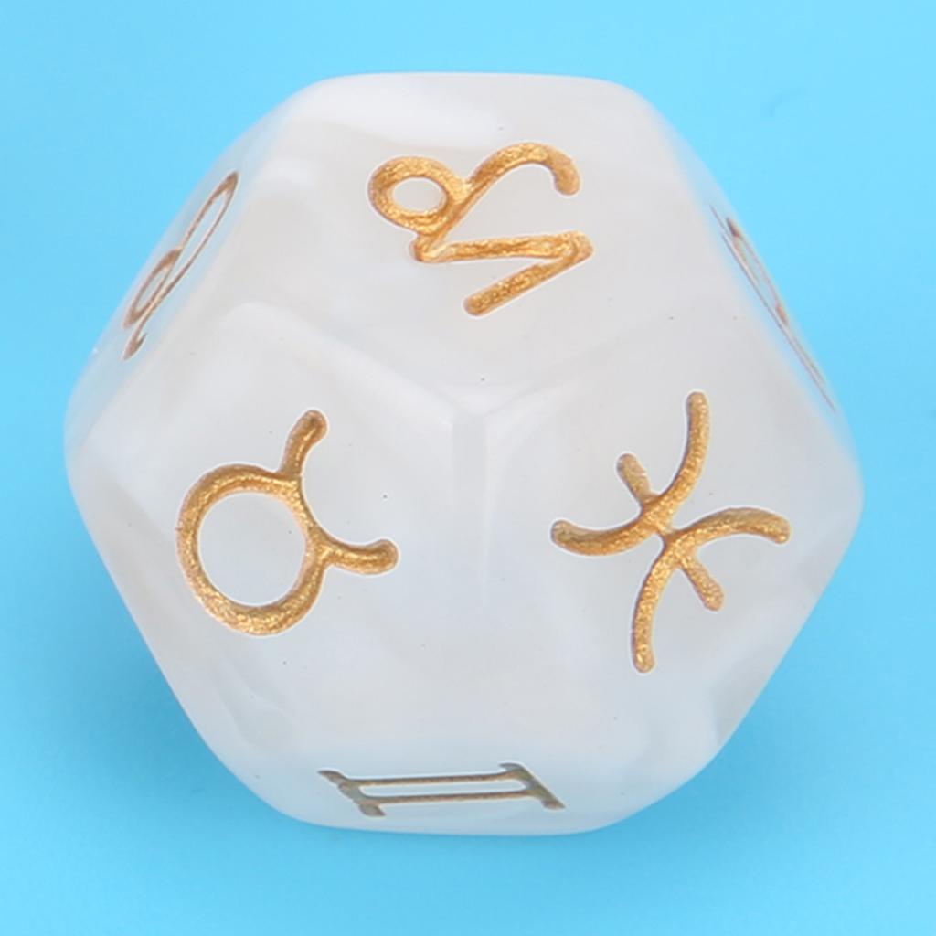 3 Peças Dados de Adivinhação de Resina Entretenimento para Reunião de Festa Dados de Astrologia Tarot de 12 Lados