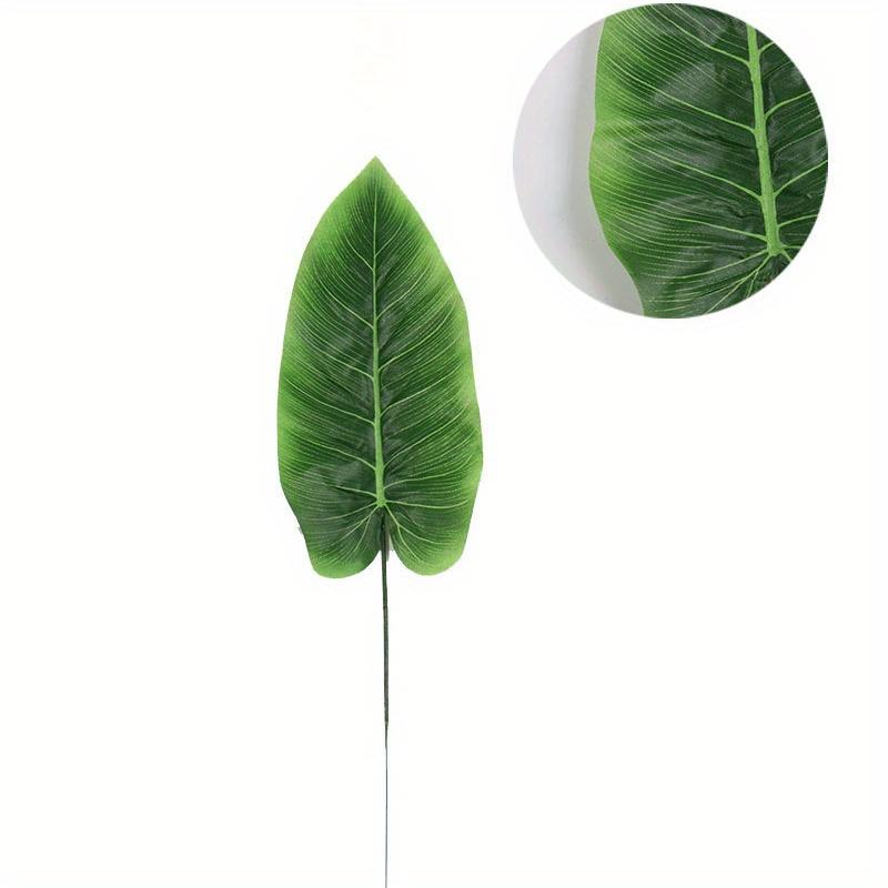 12pcs Green Realistic Artificial Banana Leaf Palm Branches Weddings Birthdays Living Room Office Home Garden Decoration Foliage