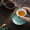 Rough Ceramic Square Coasters Japanese Retro Home Kitchen Anti-scald Heat Insulation Cup Base Kung Fu Tea Ceremony Accessories