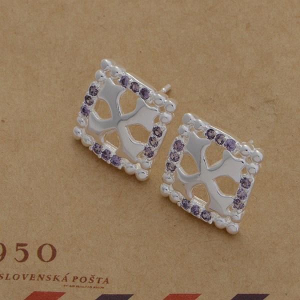 wholesale High quality silver plated Fashion jewelry errrings WE-713 белый