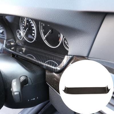 Car Accessories Carbon Style Steering Wheel Dashboard Speedmeter Display Decorate Frame Cover Trim For BMW 5 Series F10 2011-17
