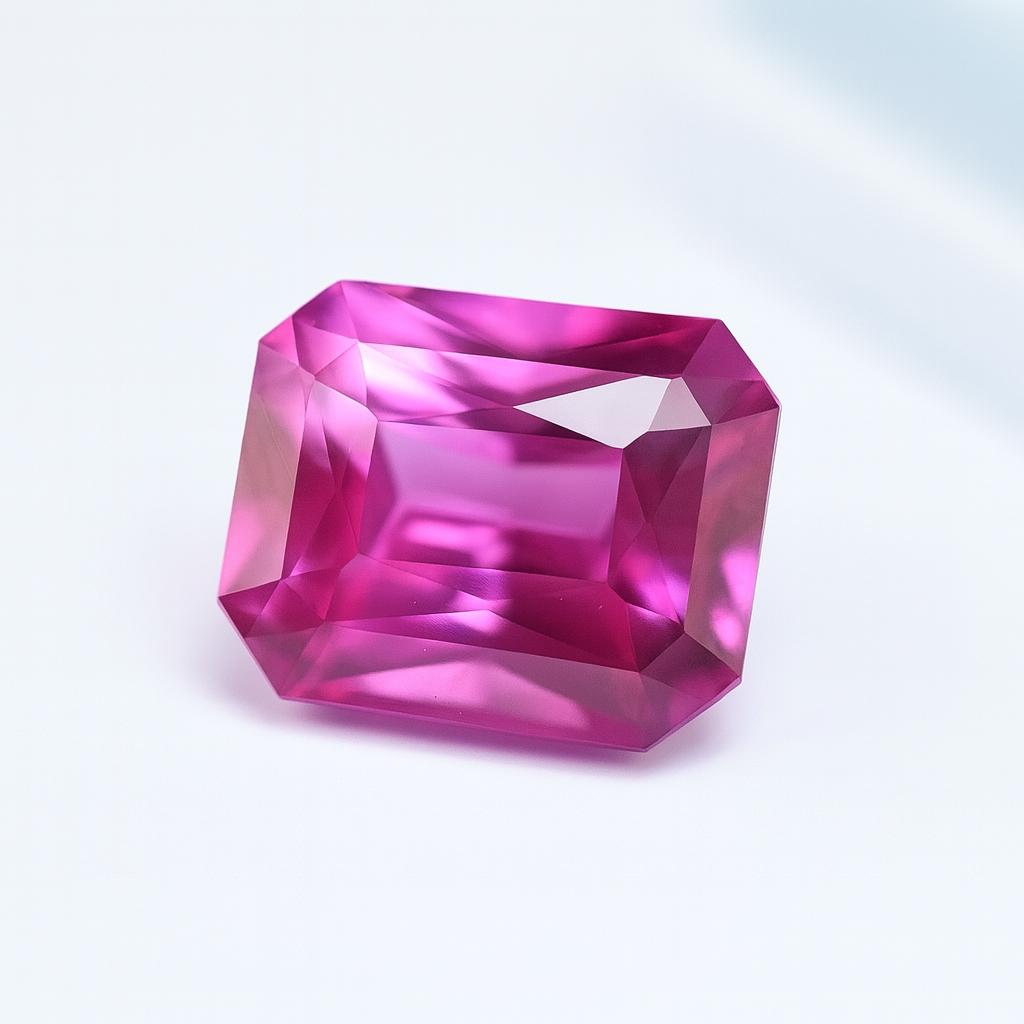 20.70 Ct CERTIFIED Natural Ceylon Pink Sapphire Emerald Cut Loose Gemstone