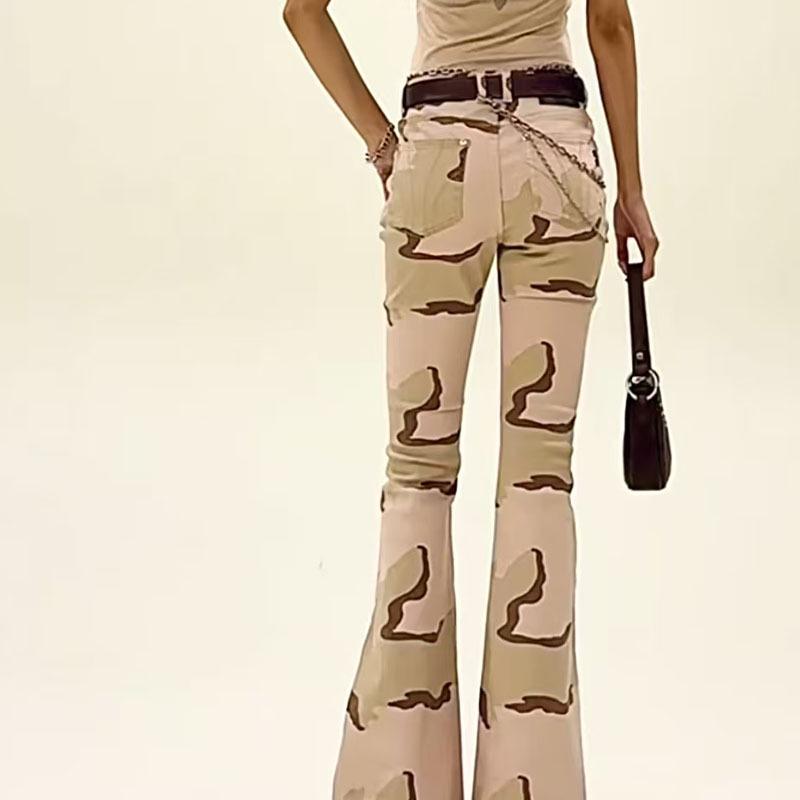 SFK Storm Camo Bell Bottom Jeans