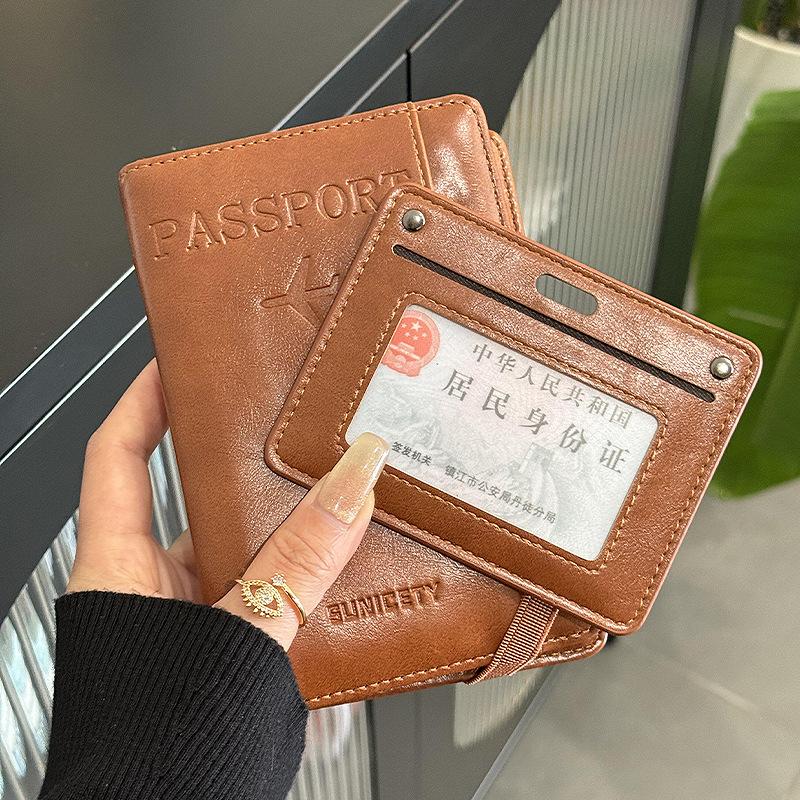 

New Arrival Multifunctional Passport Holder Card Case All In One Ticket Document Organizer For Men Women International Travel коричневый