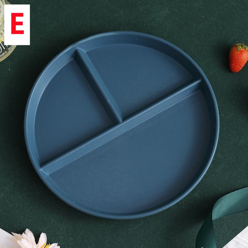 8 Styles Eco-Friendly Wheat Straw Divided Plate Fruit Salad Food Tray Dinner Plate Compartment Plate Kitchen Dinnerware Plates