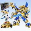 New Glory Alliance 5 Gouden Transformerende Robot Vormveranderende Liga Speelgoed De Oorlog van Woeste Beesten Gecombineerd Vervormde Voertuig Figuur