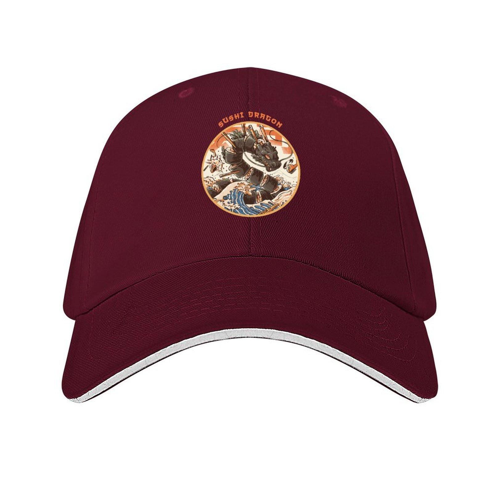 

The Black Sushi Dragon Baseball Cap Hat Man For The Sun Dropshipping Beach winter hats for men For Women 2025 Mens