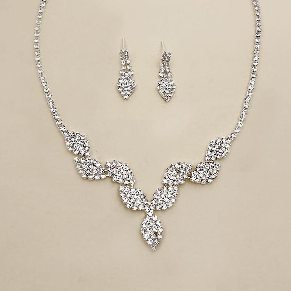 

Модный геометрический комплект ожерелья из 2 предметов, свадебное платье для ужина, набор свадебных аксессуаров, цепочка серебряный