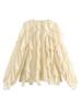  Spring Women's Bow Tie Layered French Lantern Sleeve Shirt