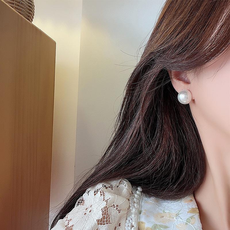 15mm Minimalist White Simulated Pearl Round Clip On Earrings For Women No Piercing Wedding Party Jewelry