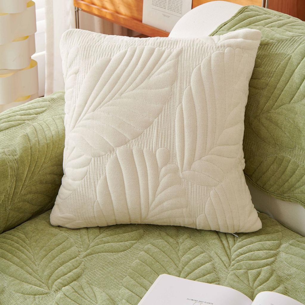 Kremowy Styl Nordycka Poduszka na Sofę Uniwersalna na Cztery Pory Roku Antypoślizgowa Prosta Poduszka Pokrowiec na Sofę z Chenille Pokrowiec Ręcznikowy