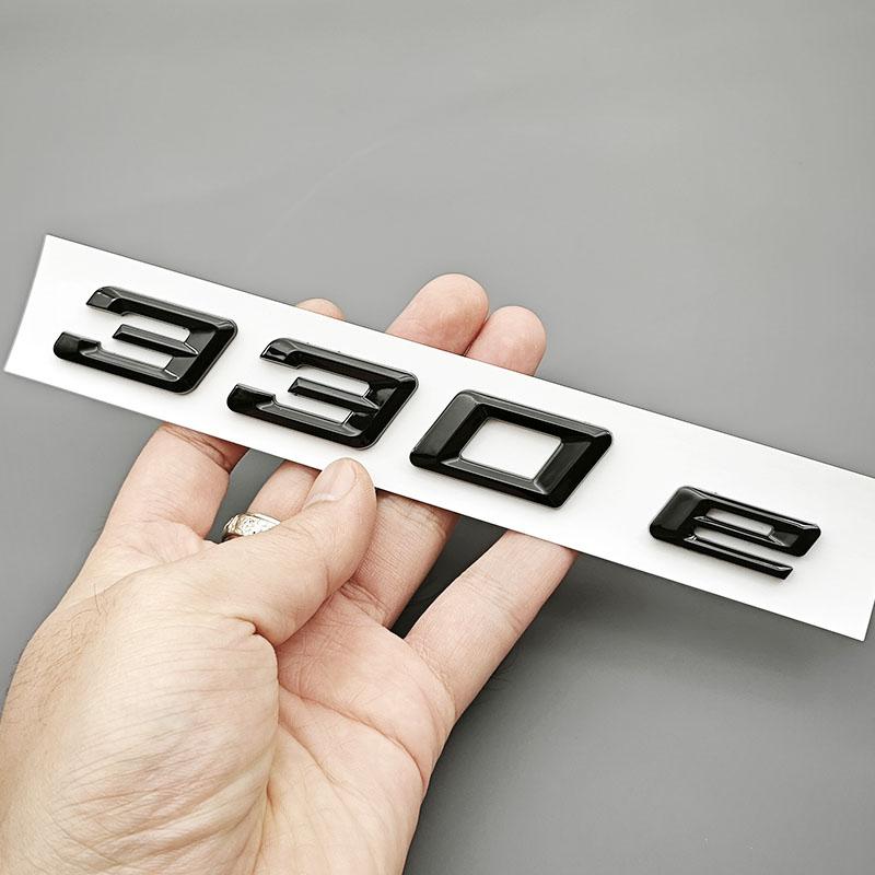 NOVÉ 3D ABS Chrom Černé Auto Písmena Logo 330e Zadní Kufr Znak Odznaky Samolepky Pro BMW 330e G20 G21 F30 F31 Vnější Doplňky