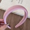 Elegant Textured High Crown Headband for Women - Solid Color Sponge Hair Accessory