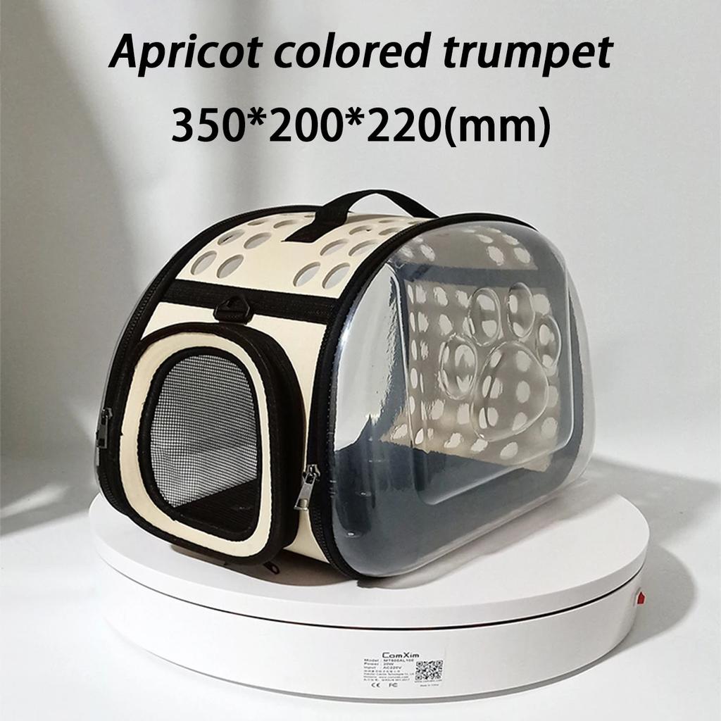 Haustier-Umhängetasche, Katzenträger, Outdoor-Reisen, atmungsaktive Handtasche, Welpen- und Kätzchen-Kapsel, transparente tragbare Schultergurt-Tasche