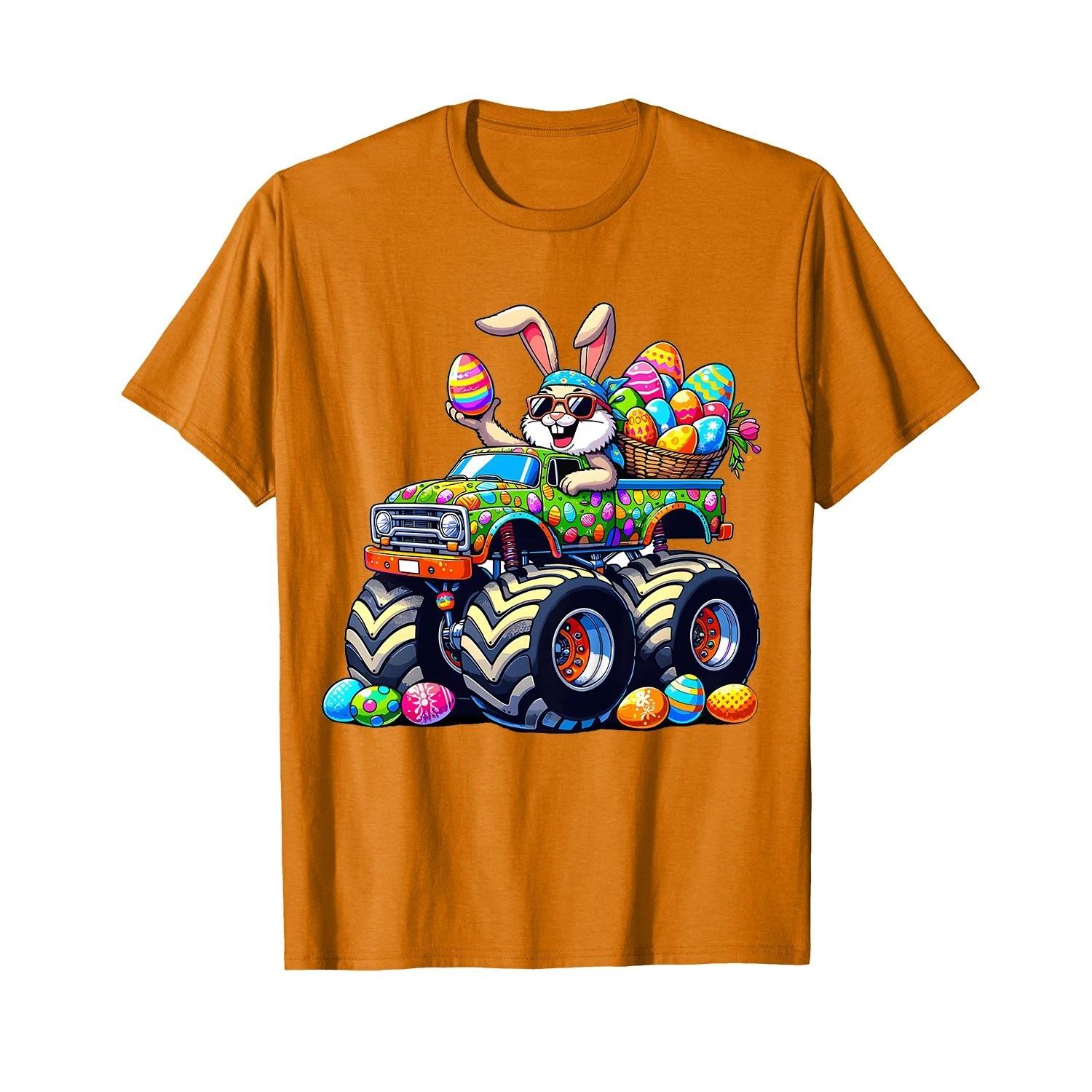 Easter Day Bunny Monster Truck Eggs Cool Rabbit T-Shirt S