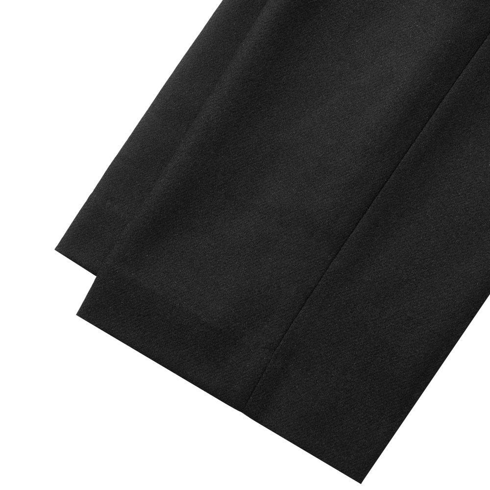 Solti W302 Reve Pleats Wool Trousers (Black)