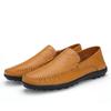 Brown Men Moccasins Genuine Leather Casual Shoes Luxury Men Brown Designer Loafers Slip On Driving Shoes Mocasines Hombre