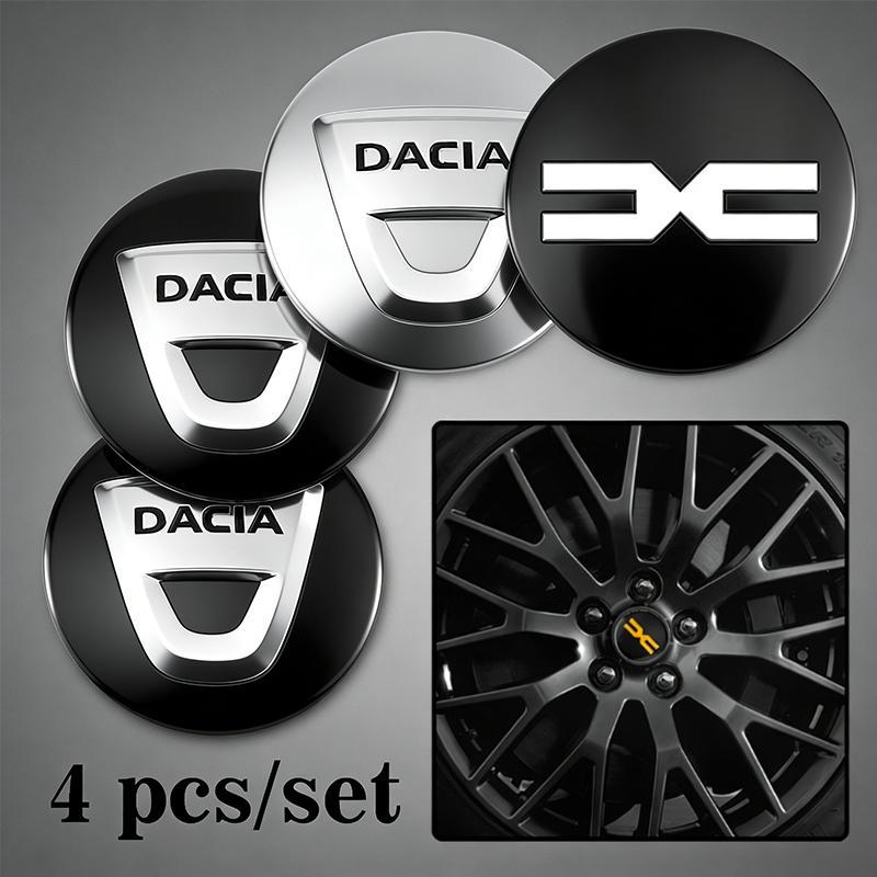 4 ks 56mm Samolepky na středové krytky kol auta Znaky auta Odznaky Nálepky Pro Dacia Duster Logan Sandero Stepway Dokker Lodgy MCV 2019
