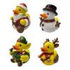 Christmas Duck Statues Animal Figurines Sculptures Desktop Ornament for Bookshelf Home Decors Collectible Figurines
