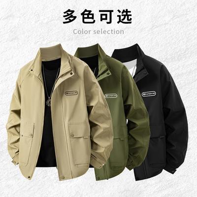 Herbst und Winter neue lässige Jacke Herren Mode Trend Mantel Herren Arbeitskleidung Revers Retro vielseitige Jacke