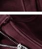 Women's Wide-Leg Wine Red Cotton Jeans - High Waist, Loose Drape, Casual for Autumn/Winter, Japanese Korean Style