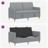 Storage Sofa in Light Grey 152 x 78 x 87 cm Polyester