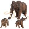 STOBOK Set of 3 Mammoth Figurine PVC Realistic Animal Model Desktop Decoration Collection Home Decoration Good Gift for Kids and Friends