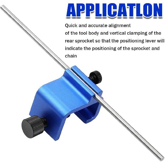 Bittwee Motorcycle Chain Alignment Tool, 08-0048 Quick Accurate Professional Alignment Tool Chain Maintenance Repair Parts Bagged, Universal for