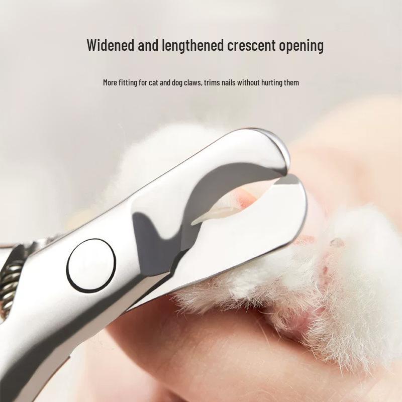 Dual-Use Round Mouth Nail Clippers for Cats & Dogs - Beginner Friendly, Double Hole Design