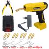 Basic Kit of Cordless Plastic Welding Torch, 400pcs Staples, 3s Fast Heating, DeWalt Compatible (optional Charging Base)